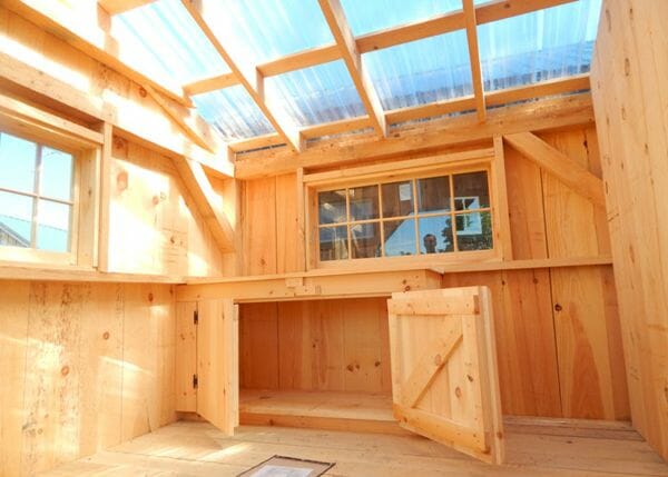 10x16 Weston Potting Shed with Clearpoly Roofing Panels for extra natural light