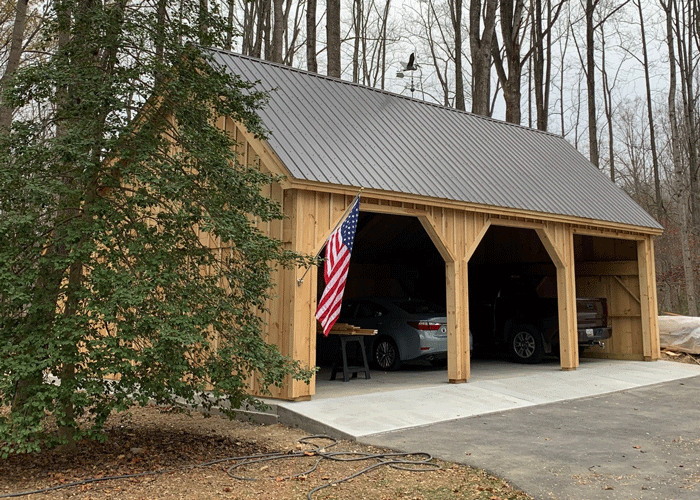 24x36 Equipment Shed - Three Bay Storage Barn Garage