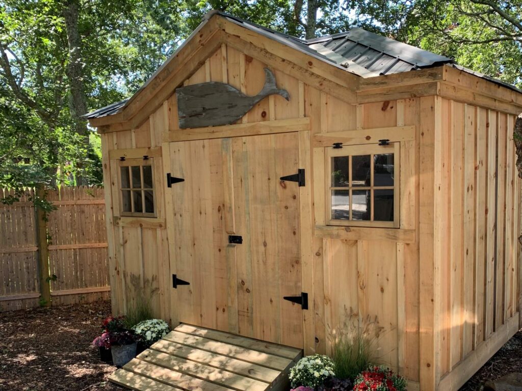 10x14 Tool Shed with Pine Double Doors