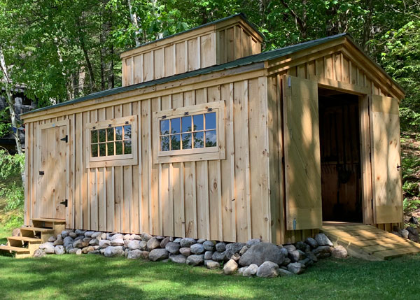 12x20 Sugar Shack built on a stone foundation. 