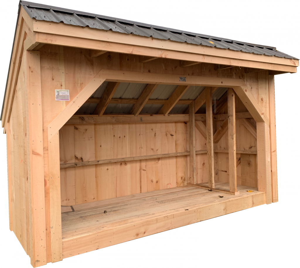 4x12 Woodbin - firewood storage shed