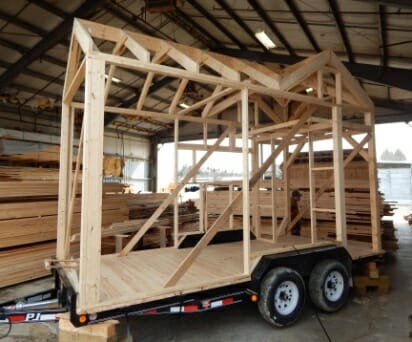 Tiny Wooden House On Wheels Portable Tiny House