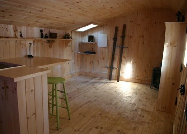 An insulated cottage being used as a recording studio.