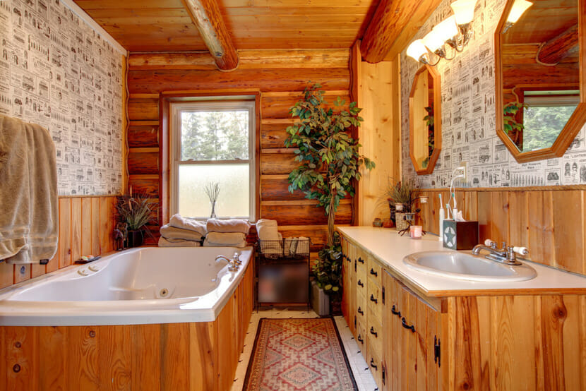 Cabin Themed Bathroom Vanity