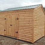 10x14 New Yorker Option A shed with log cabin siding