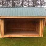 10x14 Camp Alcove includes a built-in bench