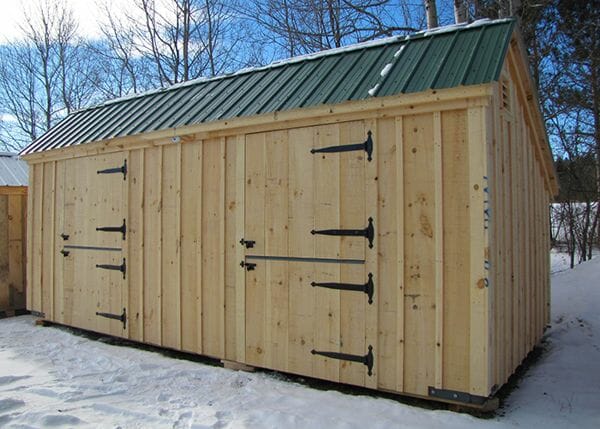 10x20 Stall Barn includes two dutch doors