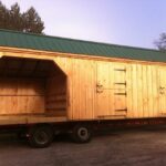10x30 Stall Barn includes two dutch doors with two enclosed bays and a three sided run in area.