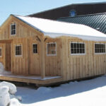 12x20 Bunkhouse that has been modified to have additional windows