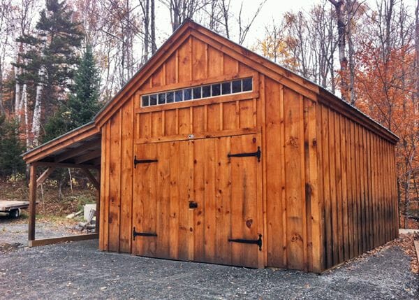 Double Door For Shed Pine, Garage Door Overhang