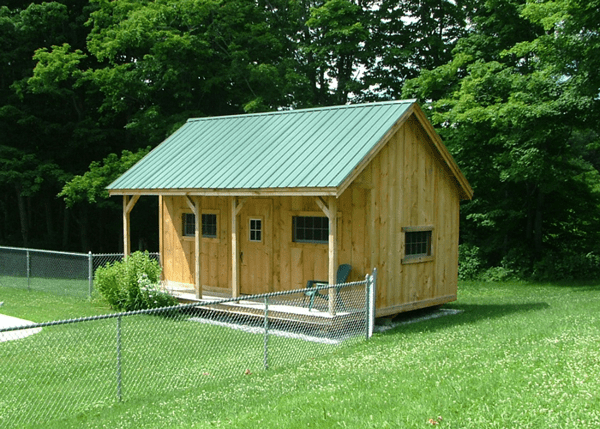 16x20 Vermont Cottage A being used as a pool house