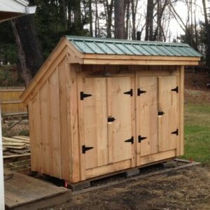 4x10 Garbage Shed with two sets of double doors