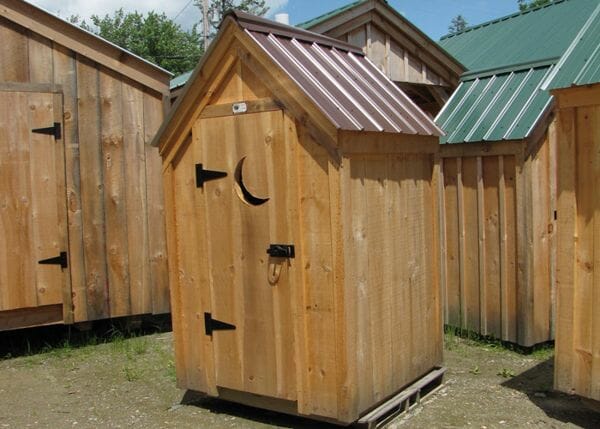 4x4 Functional Outhouse with tudor brown roof