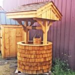 4x4 Wishing Well with cedar siding and wooden pine bucket