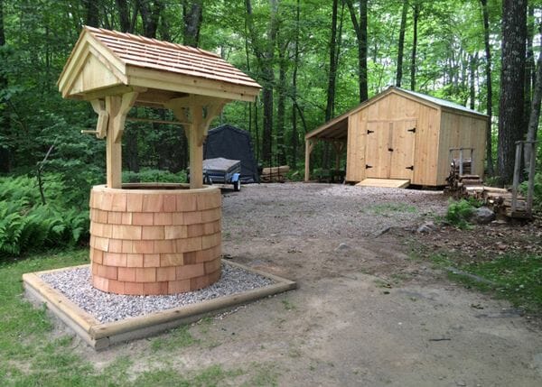 4x4 Wishing Well with 10x14 New Yorker Shed