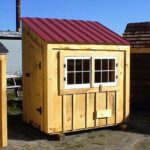 4x6 Chicken Coop with Autumn Red Roof upgrade