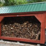 6x14 Woodbin post and beam firewood storage shed that holds four cords