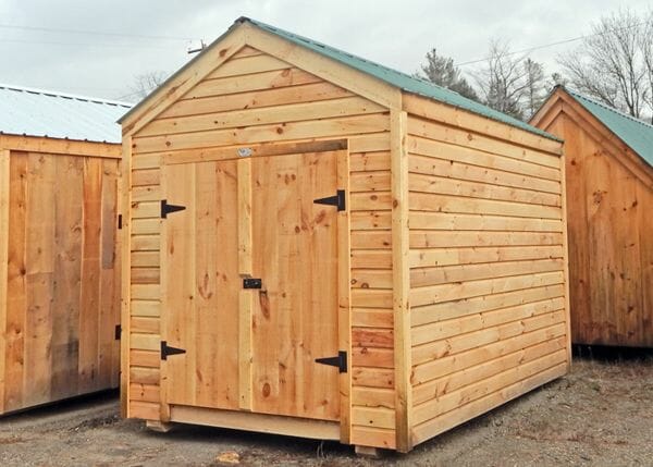 8x12 New Yorker garden shed with horizontal pine siding