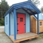 96 square foot garden shed used as a portable store
