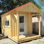 8x14 Nook with red metal roof and four season insulation