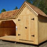 8x14 Vermont Gem with cedar shingle roof and double doors
