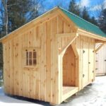 8x14 Weston Potting Shed includes an Evergreen corrugated metal roof when you purchase the complete pre-cut kit or fully assembled unit.