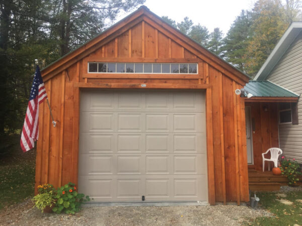 8x8 Overhead Garage Door installed on 14x20 One Bay Garage.