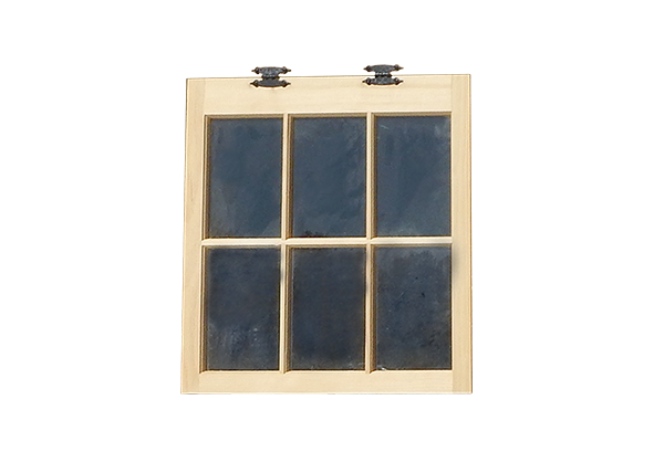 24x24 6-Lite Barn Sash Window with Hardware