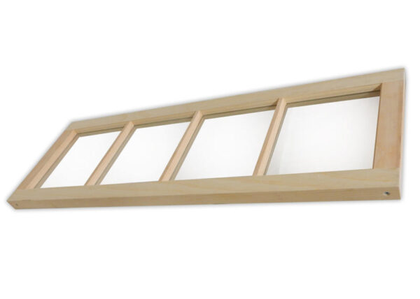 The Transom window includes true-divided lights for easy glass replacement.