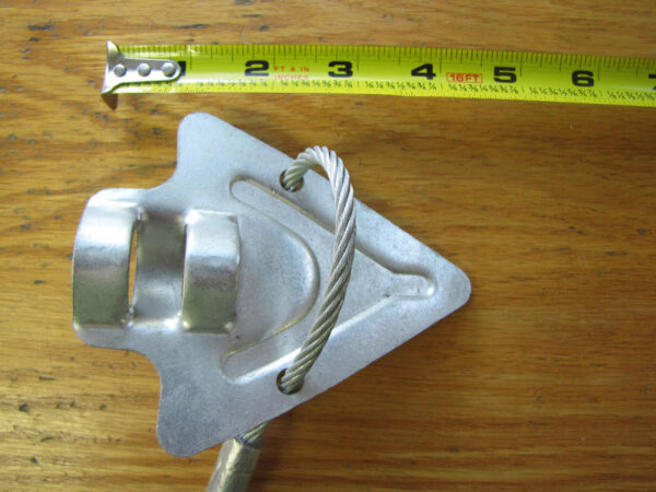 Steel Ground Shed Anchors for securing your shed, cottage or other belongings from high winds, storms or theft.