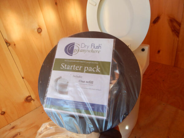 Laveo Dry Flush Toilet cartridge.  Self contained, compact & odorless. For use in Tiny House, cabin, camp or RV.