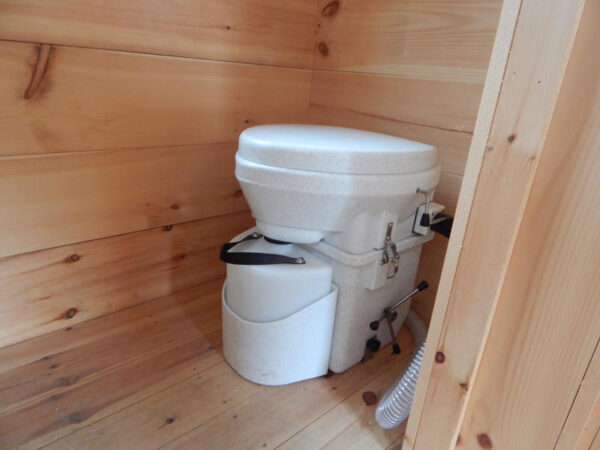 Nature's Head Composting Toilet with Stainless Steel hardware.  Self Contained, compact & waterless.