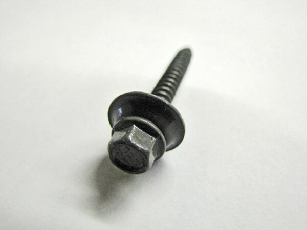 Galvanized Metal Roofing Screw. Painted Terratone. 1" long with metal/rubber washer.