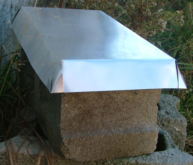 Aluminum Termite Sheild to prevent termite damage to your wooden shed, cabin, cottage or barn. 18.5"x10"x2".