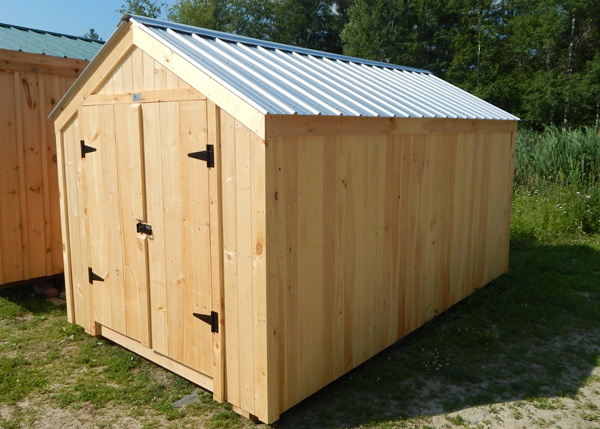 8x14 Economy Vermonter Storage Shed with Galvalume Corrugated Metal Roofing