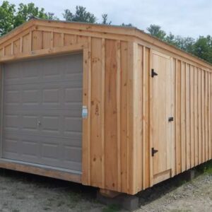 14x30 Barn Garage with charcoal gray roof