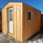 The Bunkie is a one room cottage that can fit a bed and a dresser.
