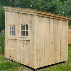 The shed roof prefab shed can be turned into a chicken coop.