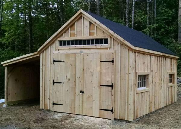 Board and Batten is the most popular all natural wood choice for siding our post and beam garages. 