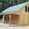 Add an overhang to your Vermont Cabin for exterior shelter.