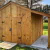 Add an affordable side overhang to your shed for instant firewood storage.