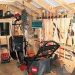 Use racks and hooks to hang stuff in your shed