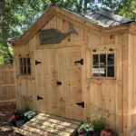 10x14 Tool Shed with Pine Double Doors
