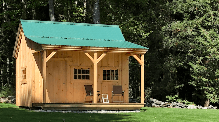 The Homesteader is a budget friendly tiny home option that comes as a either a frame only, complete, 3-season or 4-season kit. 