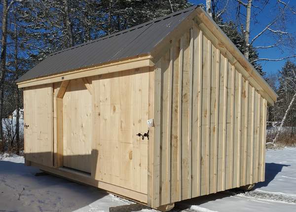 10x16 Three Sled Shed - Storage Shed with three bays