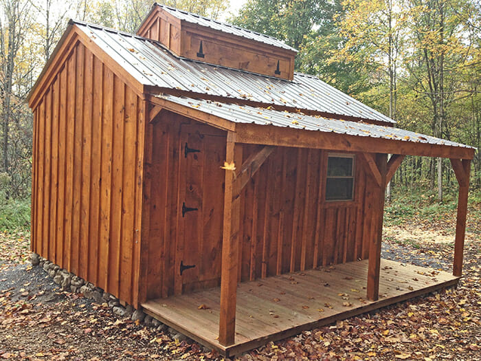 10x16 Sugar Shack - Custom Exterior, post and beam shed plans