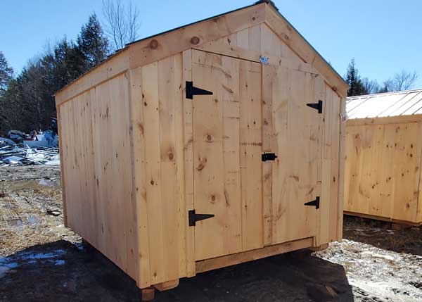 96 square foot affordable storage shed with double doors