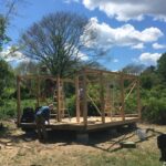 Building a cabin on Little Chebeague Island