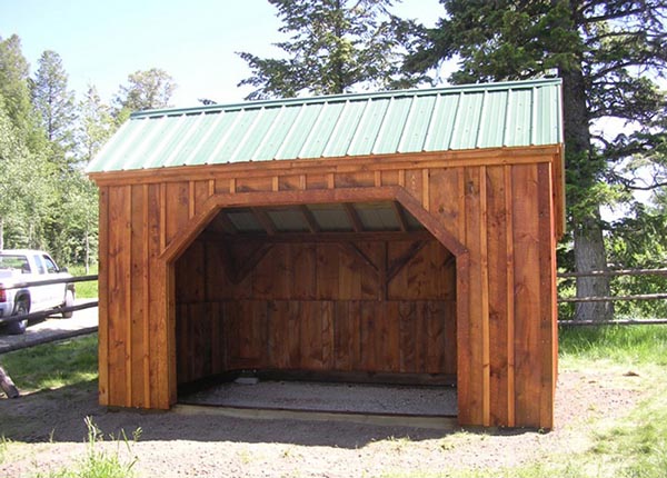 The Standard Run In shed is built on top of a pressure treated sill plate