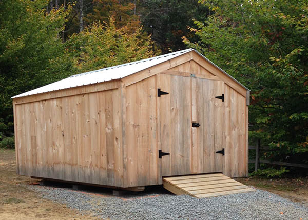 10x14 Vermonter - Silver Corrugated Metal Roof